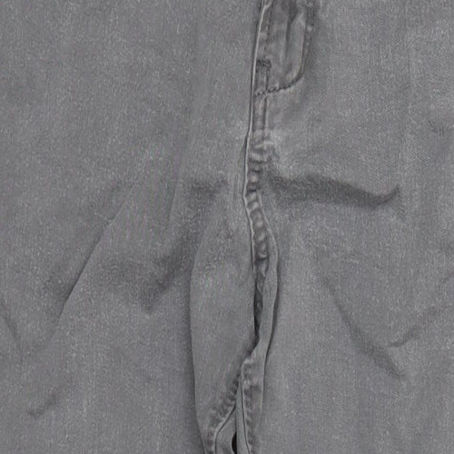 Zara Womens Grey Herringbone Cotton Jegging Jeans Size 8 L28 in Regular