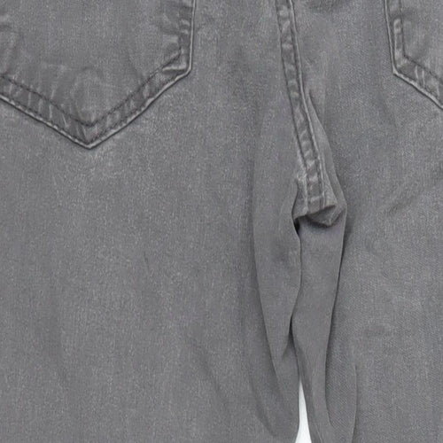 Zara Womens Grey Herringbone Cotton Jegging Jeans Size 8 L28 in Regular