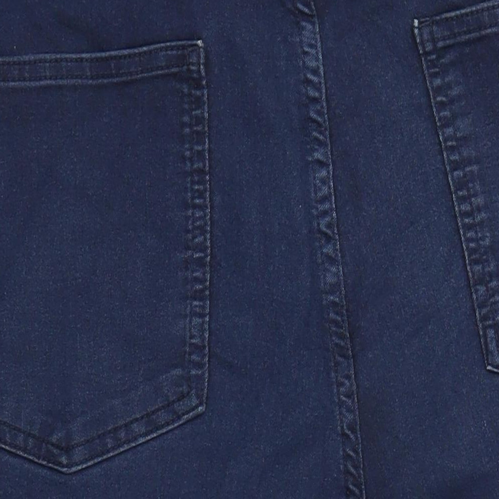 M&S Womens Blue Cotton Cropped Jeans Size 18 L20 in Regular