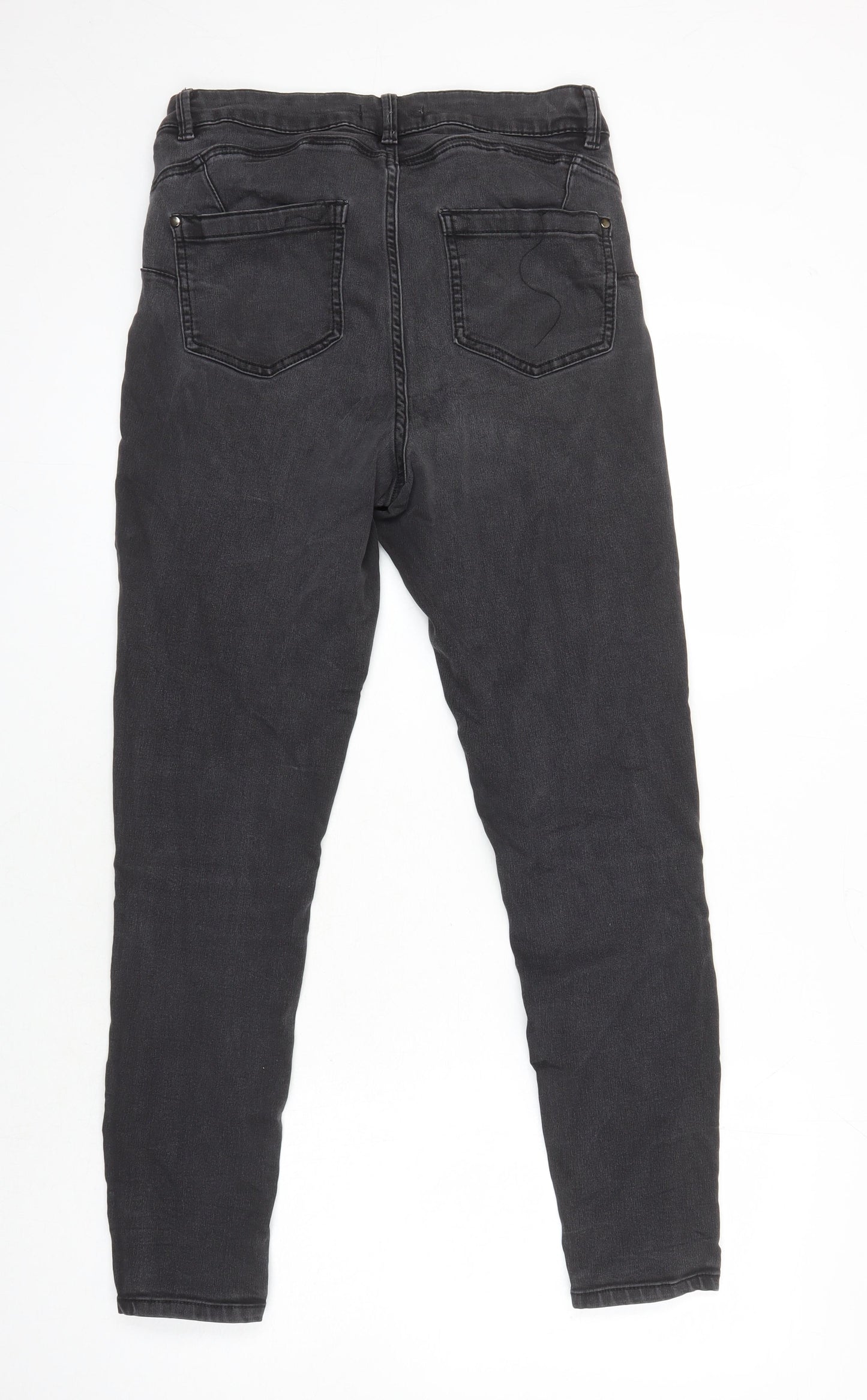 Nutmeg Womens Beige Cotton Skinny Jeans Size 12 L26.5 in Regular