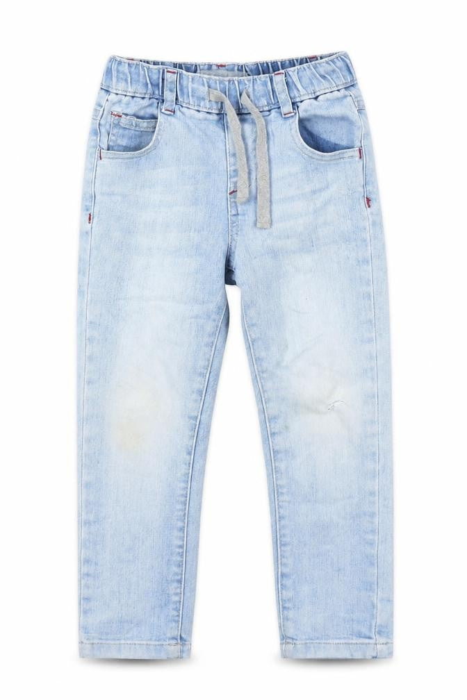 Breakers Girls Blue Ikat 100% Cotton Straight Jeans Size 4 Years Regular - Pockets