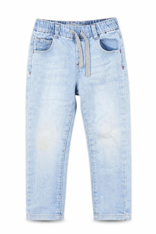 Breakers Girls Blue Ikat 100% Cotton Straight Jeans Size 4 Years Regular - Pockets