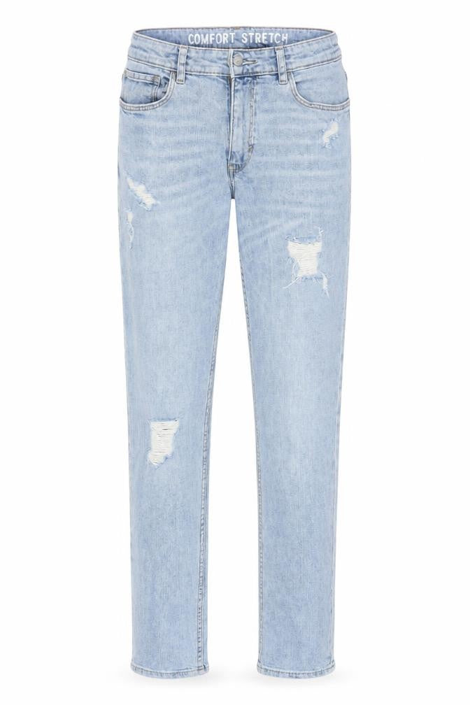 H&M Girls Blue Cotton Skinny Jeans Size 13 Years L28 in Regular - Elasticated Waist Distressed Look