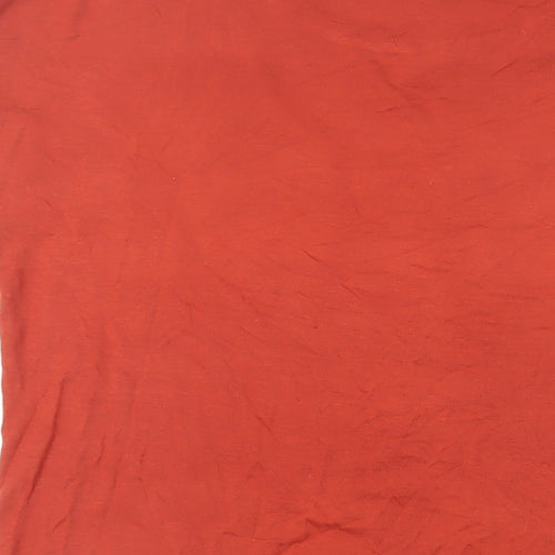 Per Una Womens Red Viscose Basic T-Shirt Size 10 Round Neck