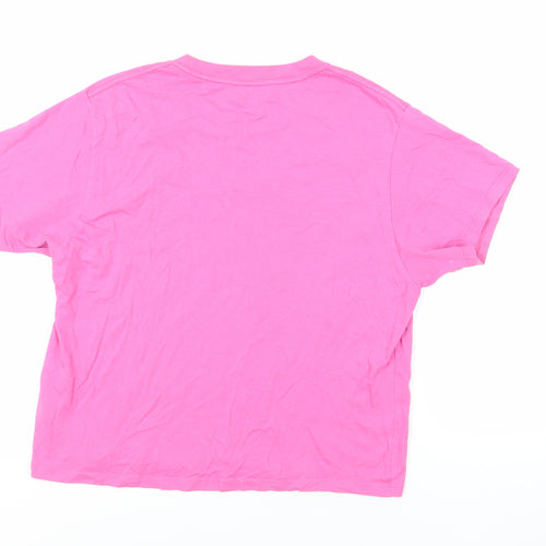 Levi's Womens Pink Cotton Basic T-Shirt Size S Crew Neck - Logo
