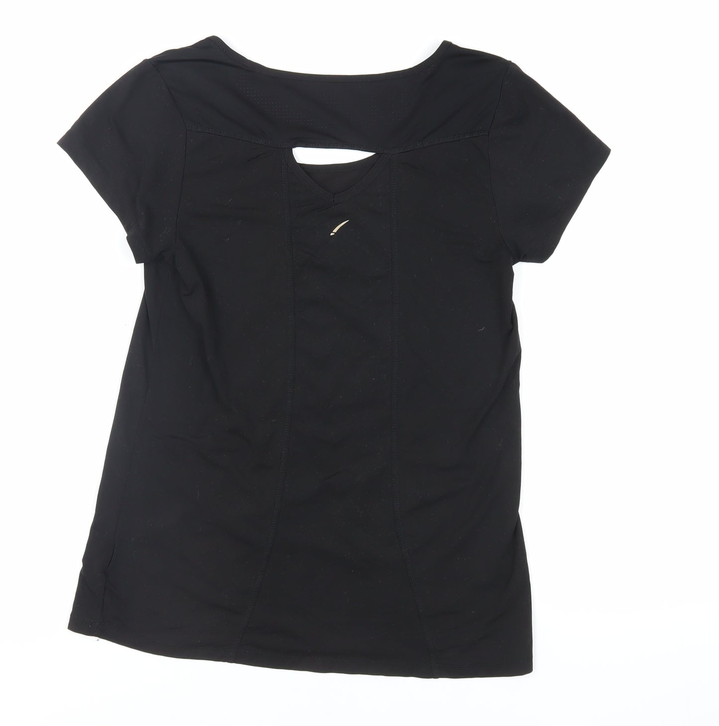 LA Gear Womens Black Polyester Pullover T-Shirt Size S Boat Neck Pullover - Gym Running Pilates Workout