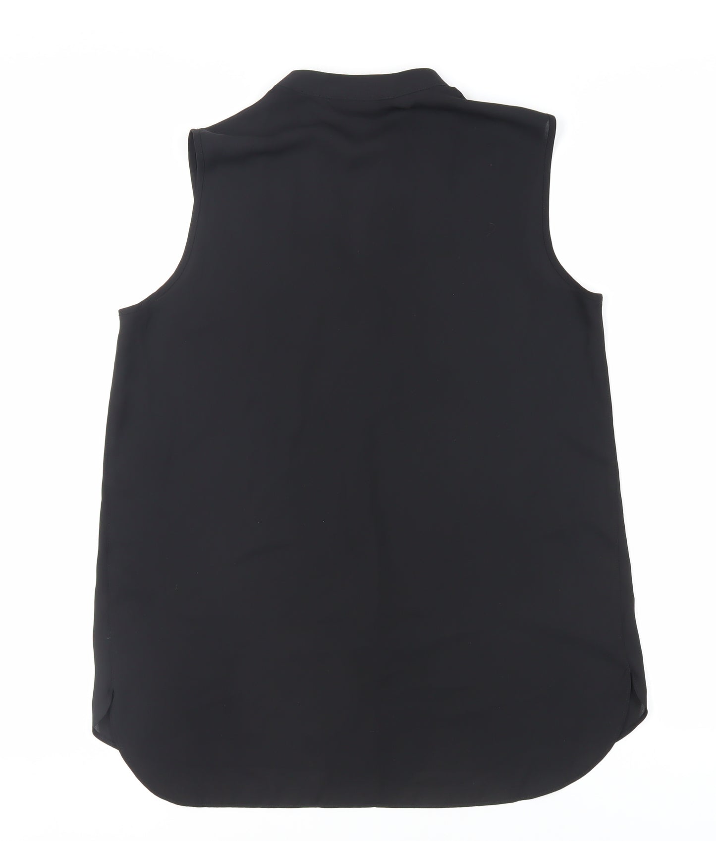 Dorothy Perkins Womens Black Polyester Basic Blouse Size 12 V-Neck
