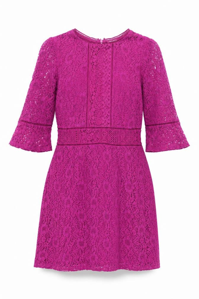Oasis Womens Purple Cotton A-Line Size S Round Neck Zip