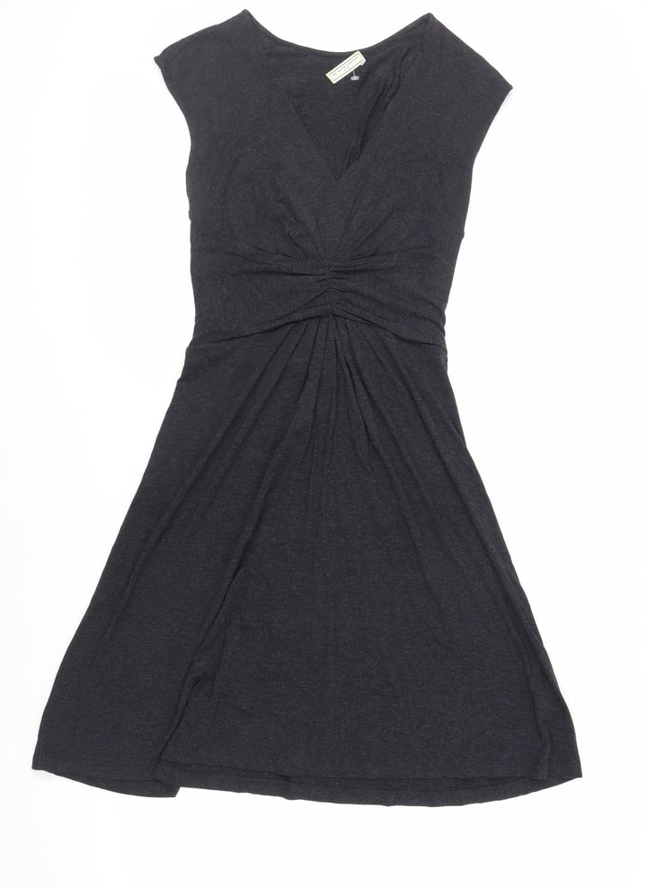 The White Company Womens Grey Viscose Fit & Flare Size XS V-Neck