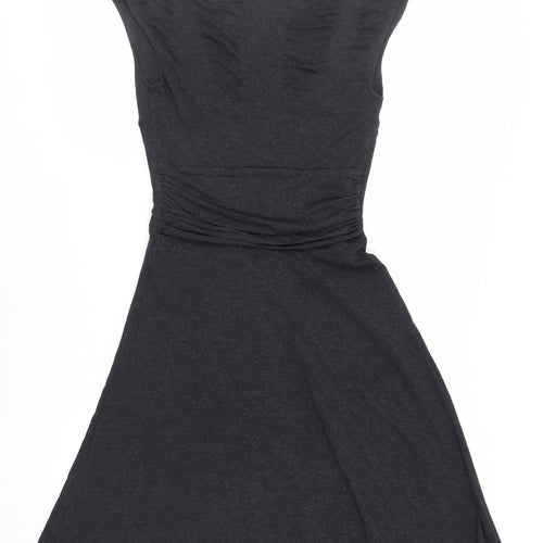 The White Company Womens Grey Viscose Fit & Flare Size XS V-Neck