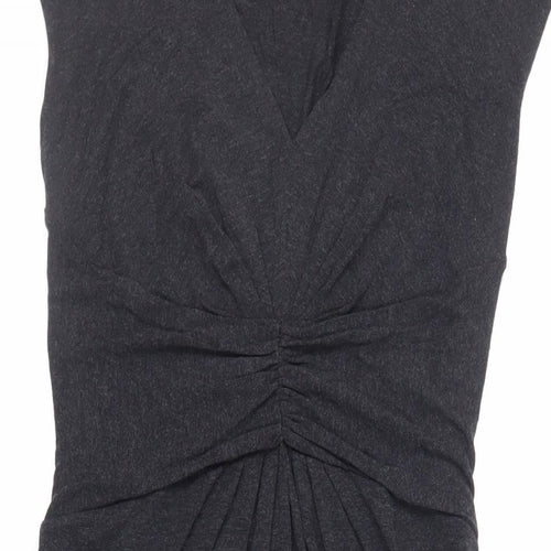 The White Company Womens Grey Viscose Fit & Flare Size XS V-Neck