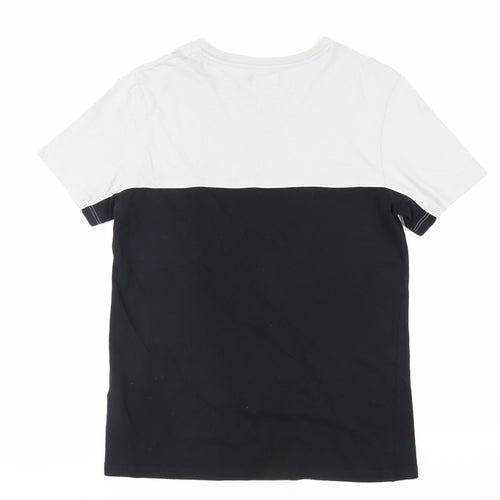 Topman Mens Black Cotton T-Shirt Size M Crew Neck
