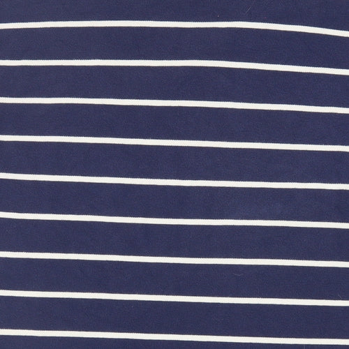 Polo Ralph Lauren Mens Blue Striped Cotton Polo Size XL Collared Button - Logo