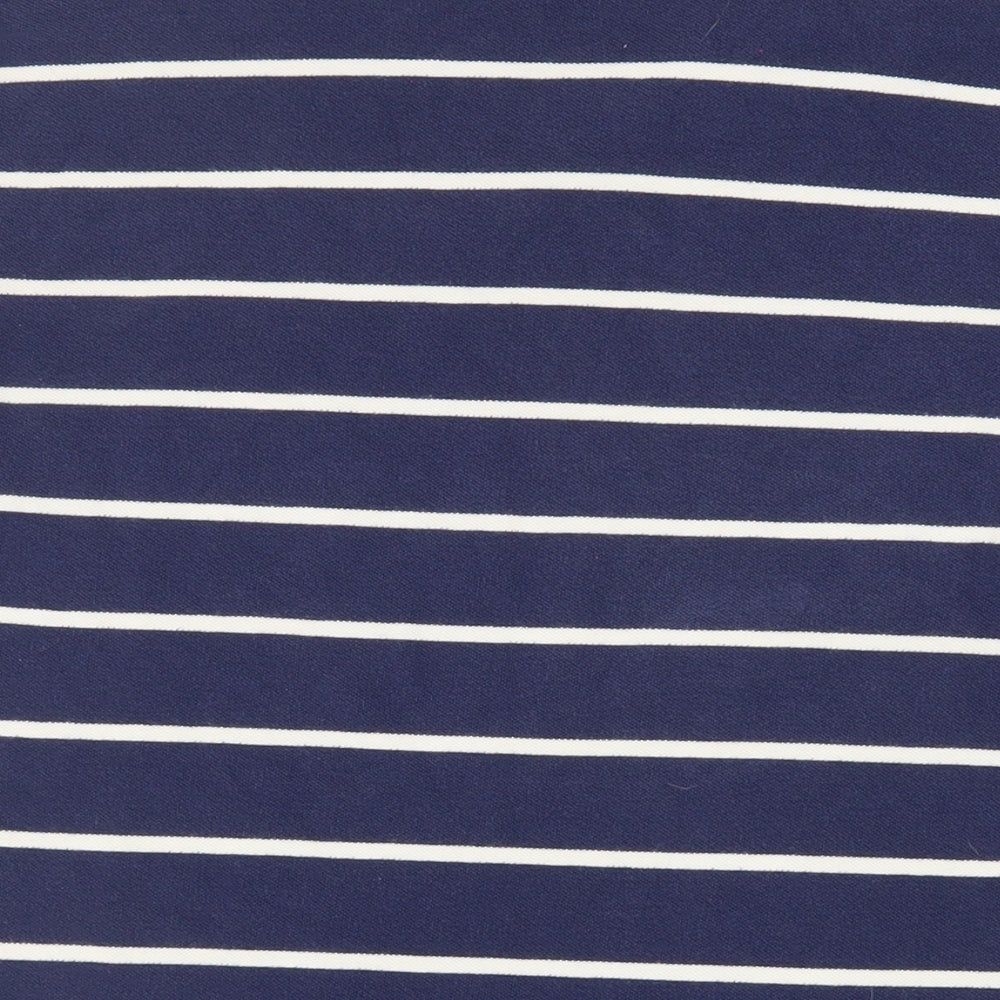 Polo Ralph Lauren Mens Blue Striped Cotton Polo Size XL Collared Button - Logo