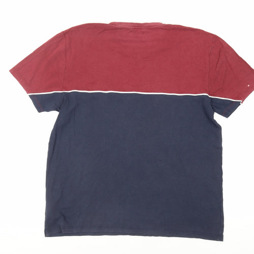 NEXT Mens Blue Cotton T-Shirt Size L Crew Neck