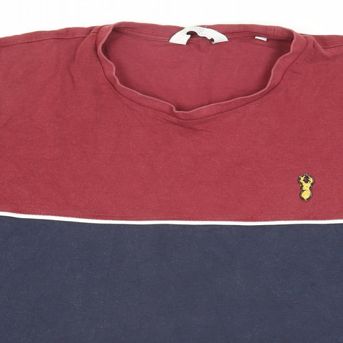 NEXT Mens Blue Cotton T-Shirt Size L Crew Neck