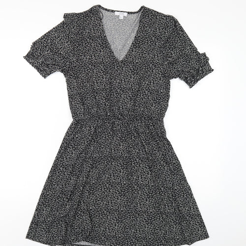 OVS Womens Black Polyester A-Line Size S V-Neck Pullover