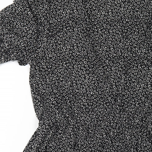 OVS Womens Black Polyester A-Line Size S V-Neck Pullover