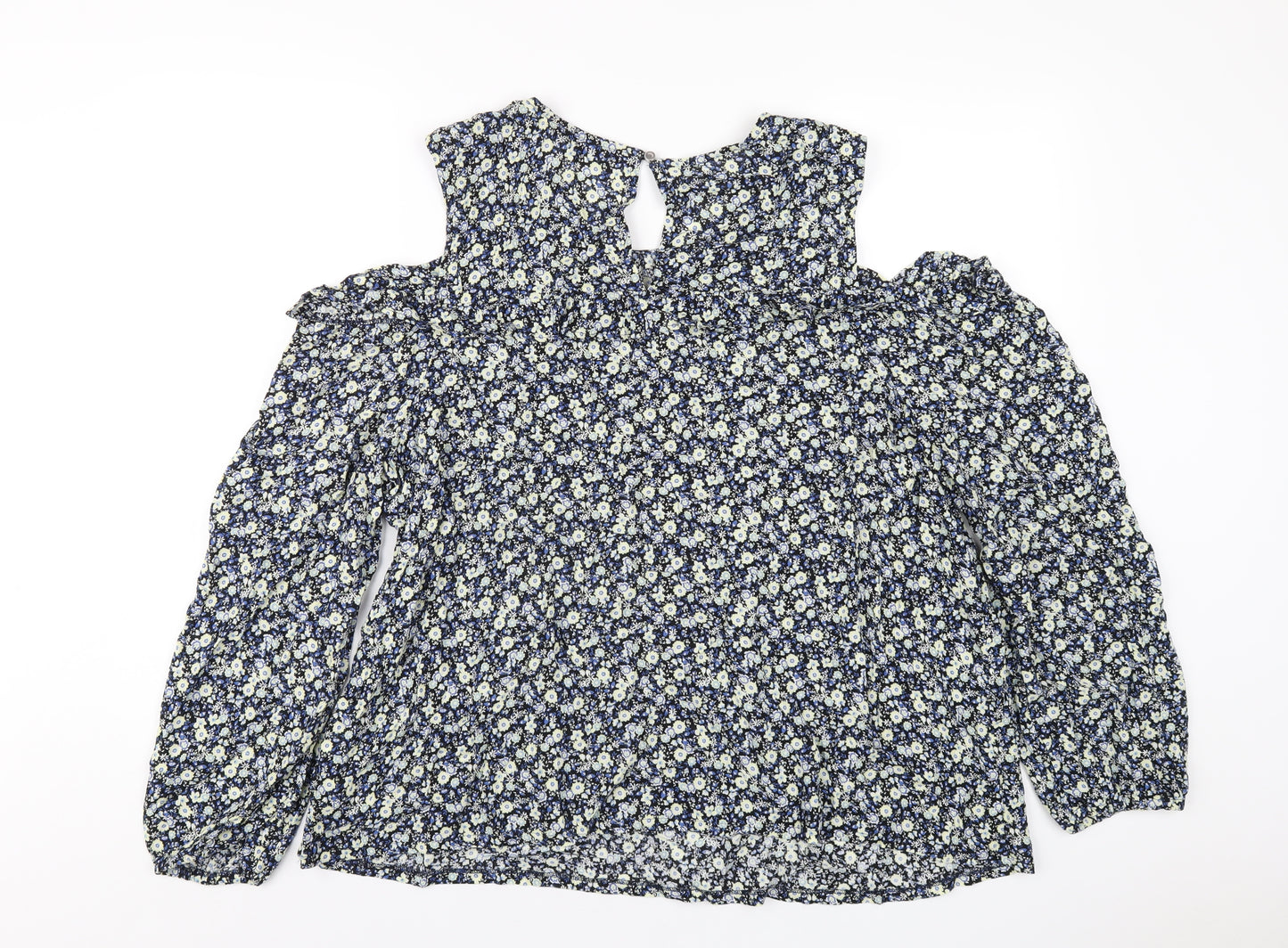 Dorothy Perkins Womens Multicoloured Floral Viscose Basic T-Shirt Size 20 Round Neck
