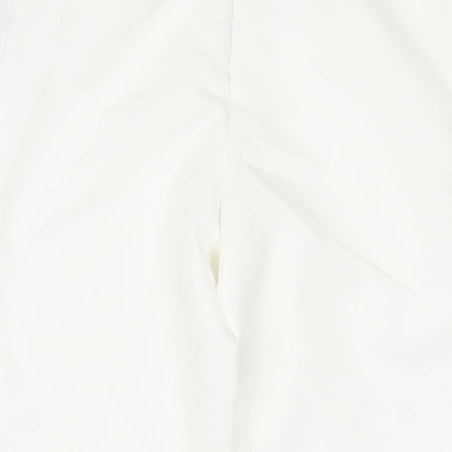 River Island Womens White Polyester Trousers Size 6 L25 in Regular Zip