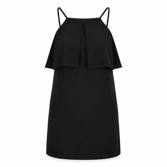 Front view of New Look women’s black polyester a-line, size UK 12, square neck pullover