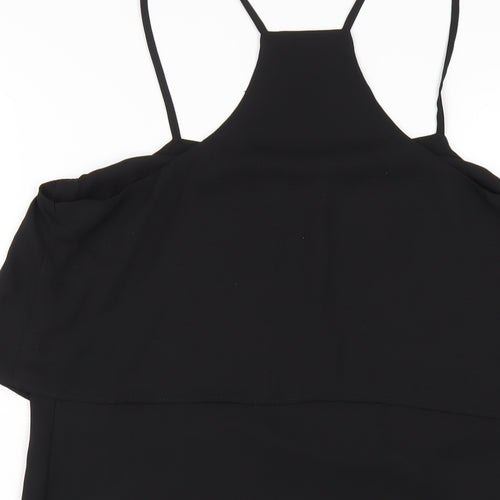New Look Womens Black Polyester A-Line Size 12 Square Neck Pullover