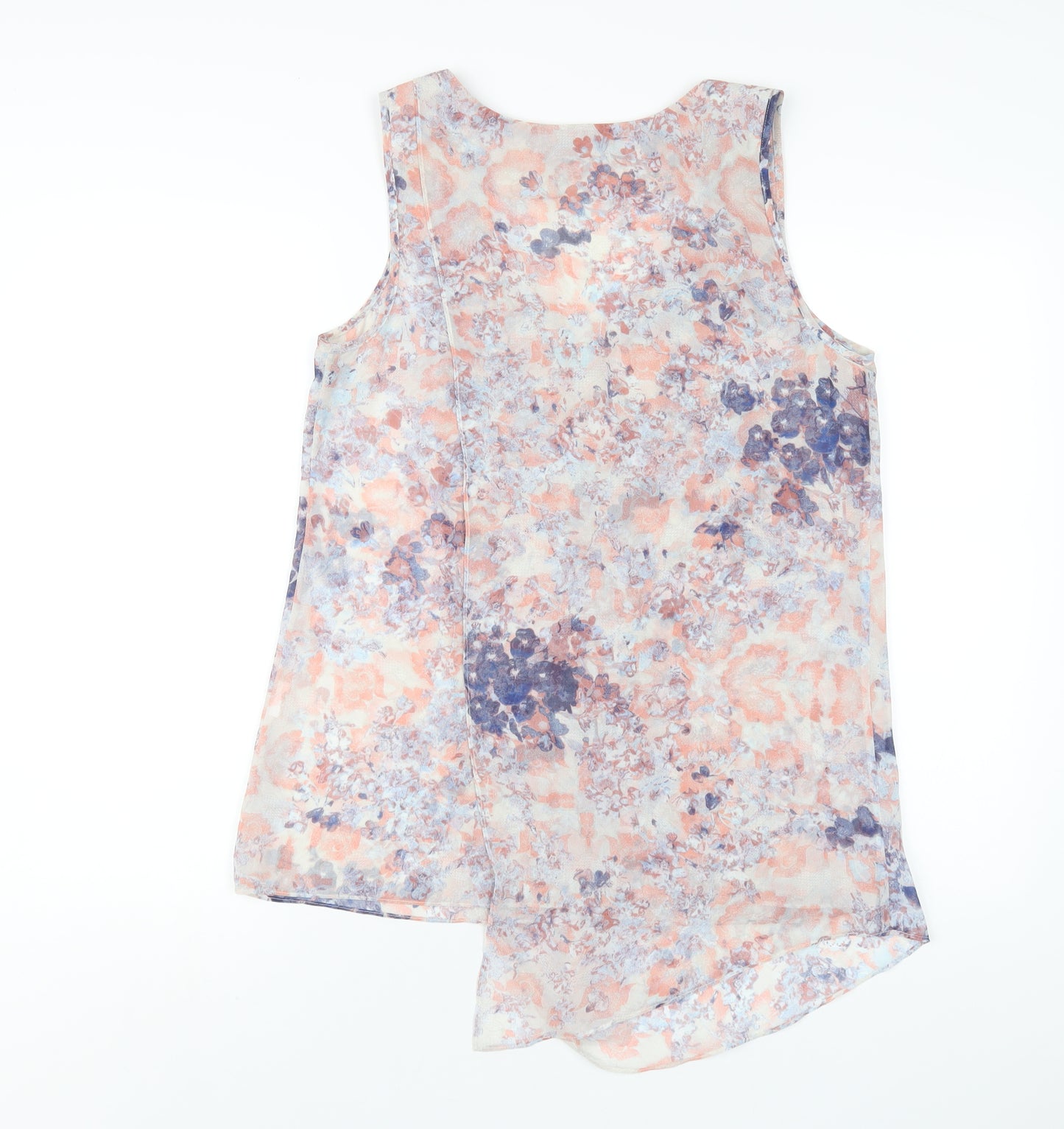 Warehouse Womens Multicoloured Geometric Polyester Basic Tank Size 12 V-Neck