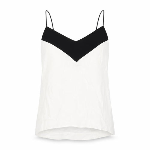 H&M Womens White Viscose Camisole T-Shirt Size 10 V-Neck