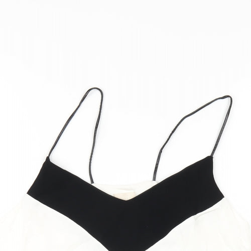 H&M Womens White Viscose Camisole T-Shirt Size 10 V-Neck