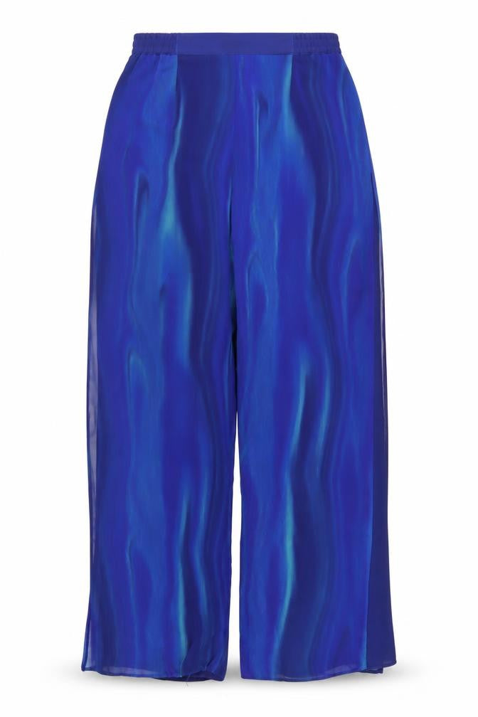 Front view of Chianti women’s blue polyester sweatpants, size UK 12, 31-inch leg regular zip