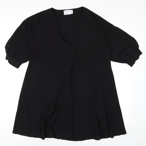 ASOS Womens Black Polyester A-Line Size 6 V-Neck Pullover