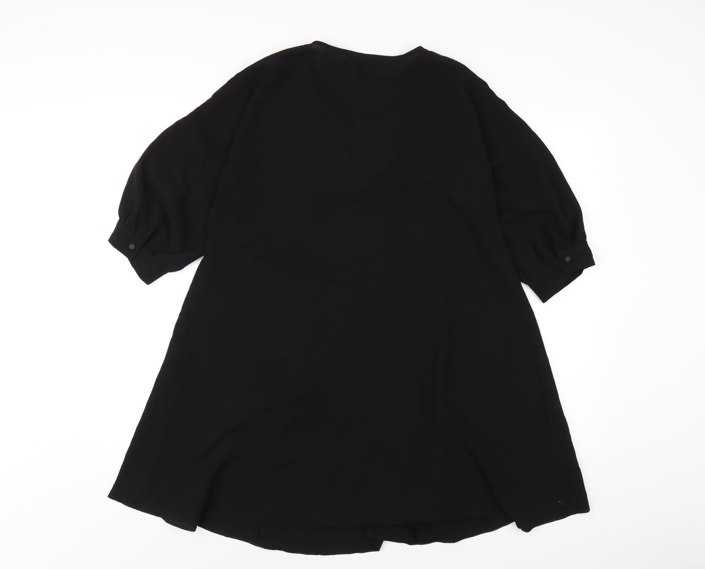 ASOS Womens Black Polyester A-Line Size 6 V-Neck Pullover