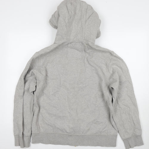 Drift King Mens Grey Cotton Full Zip Hoodie Size L - Logo