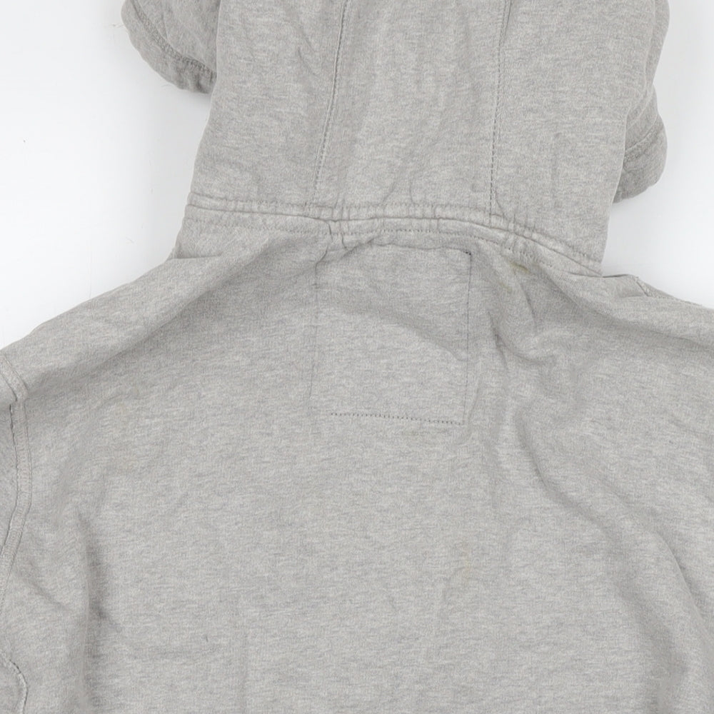 Drift King Mens Grey Cotton Full Zip Hoodie Size L - Logo