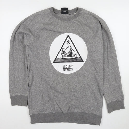 West Wind Mens Grey Cotton Pullover Hoodie Size S - Surf Shop