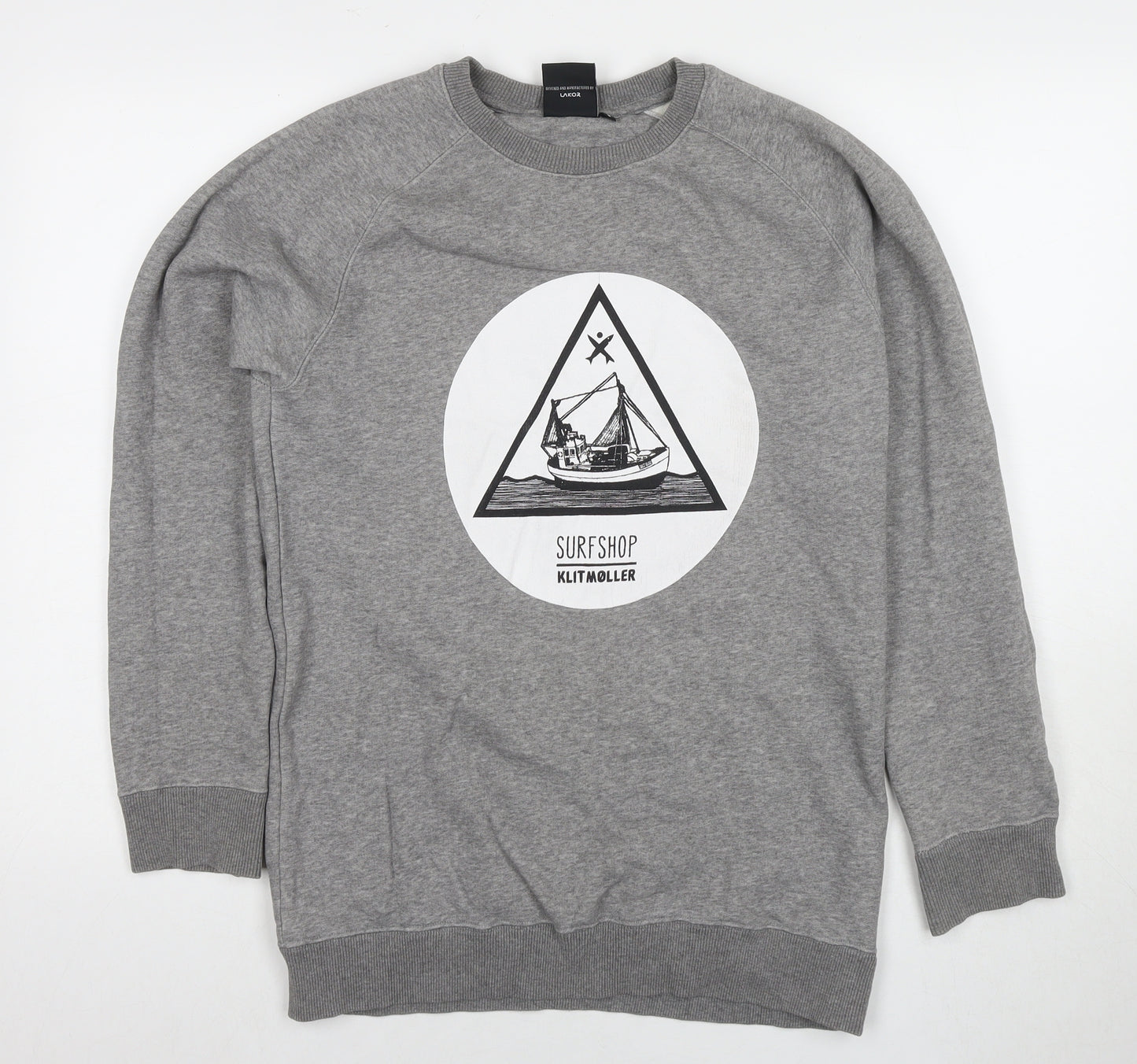 West Wind Mens Grey Cotton Pullover Hoodie Size S - Surf Shop