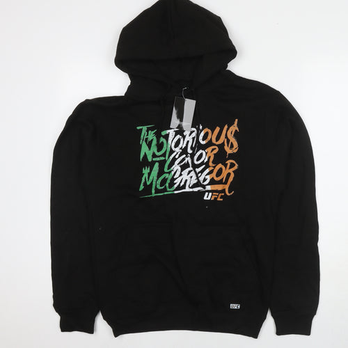 UFC Mens Black Cotton Pullover Hoodie Size S - The Notorious Conor McGregor