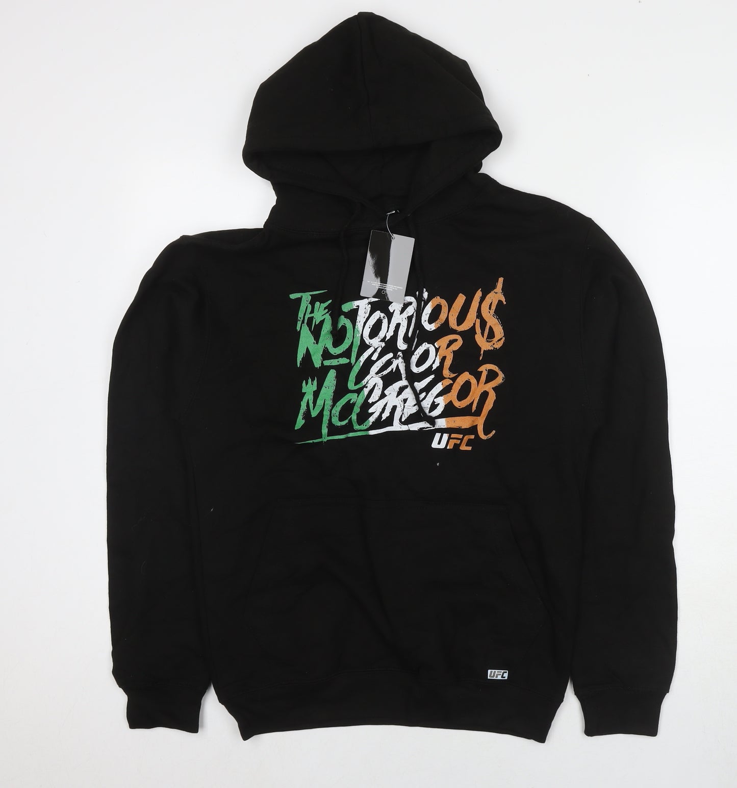 UFC Mens Black Cotton Pullover Hoodie Size S - The Notorious Conor McGregor