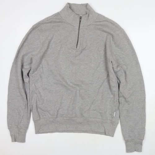 Peter Werth Mens Grey Cotton Pullover Hoodie Size L