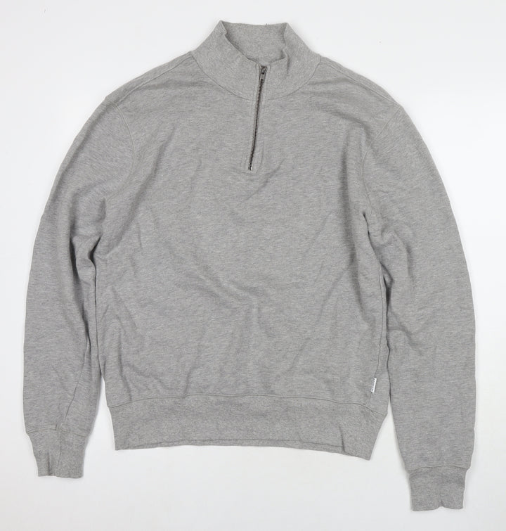 Peter Werth Mens Grey Cotton Pullover Hoodie Size L