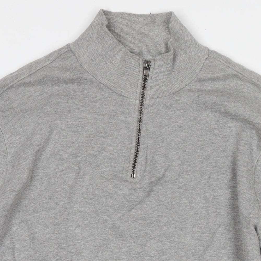 Peter Werth Mens Grey Cotton Pullover Hoodie Size L