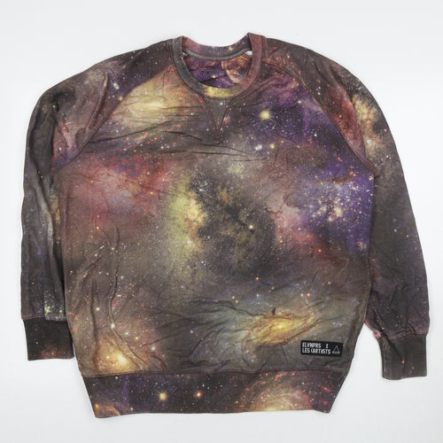 Eleven Paris Womens Multicoloured Geometric Cotton Pullover Sweatshirt Size 2XL Pullover - West 77