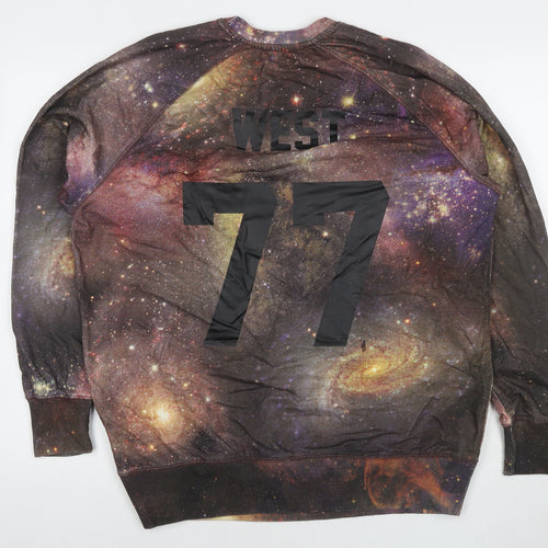 Eleven Paris Womens Multicoloured Geometric Cotton Pullover Sweatshirt Size 2XL Pullover - West 77