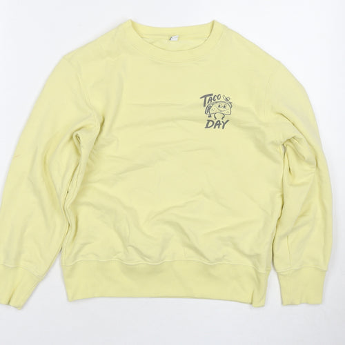 Uniqlo Boys Yellow Cotton Pullover Sweatshirt Size 9-10 Years Pullover - Taco Day