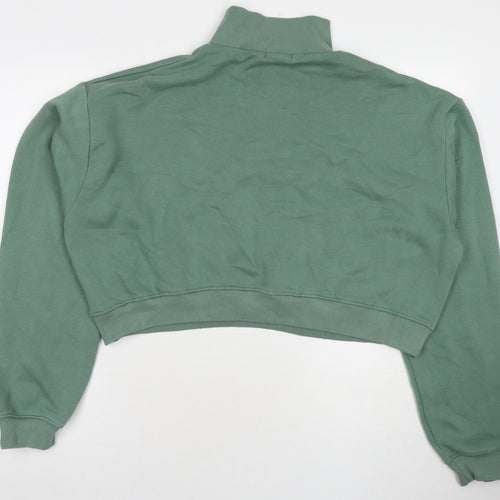 PRETTYLITTLETHING Womens Green Cotton Pullover Sweatshirt Size XL Pullover