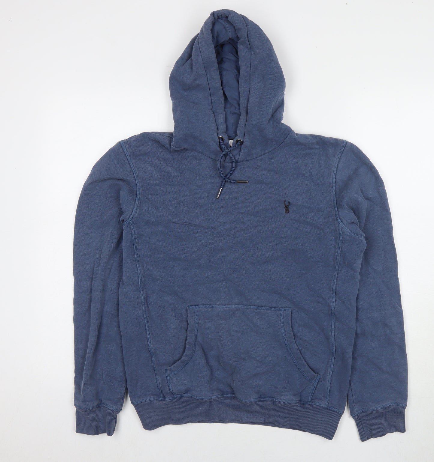 NEXT Mens Blue Cotton Pullover Hoodie Size S