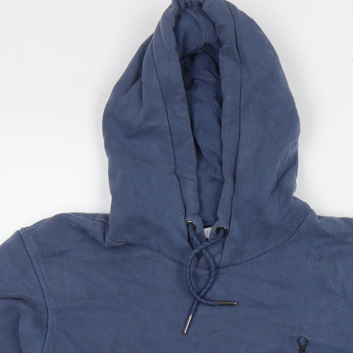 NEXT Mens Blue Cotton Pullover Hoodie Size S