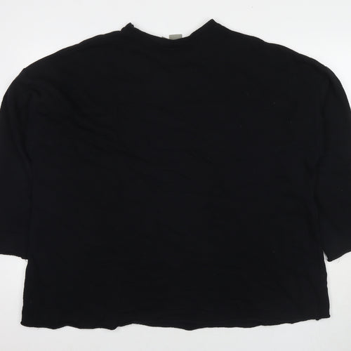 ASOS Womens Black Cotton Pullover Sweatshirt Size 10 Pullover