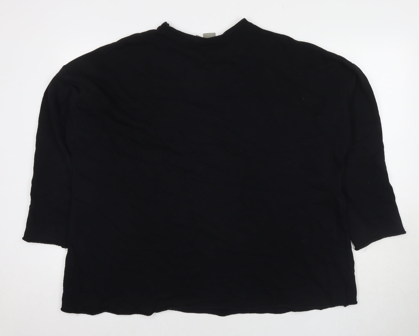 ASOS Womens Black Cotton Pullover Sweatshirt Size 10 Pullover