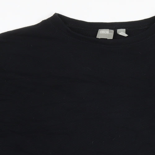 ASOS Womens Black Cotton Pullover Sweatshirt Size 10 Pullover